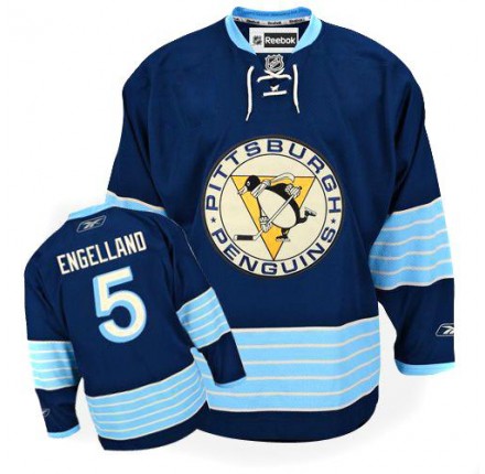 NHL Deryk Engelland Pittsburgh Penguins Premier New Third Winter Classic Vintage Reebok Jersey - Navy Blue