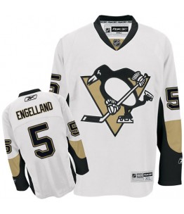 NHL Deryk Engelland Pittsburgh Penguins Authentic Away Reebok Jersey - White