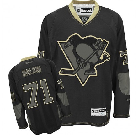 NHL Evgeni Malkin Pittsburgh Penguins Premier Reebok Jersey - Black Ice